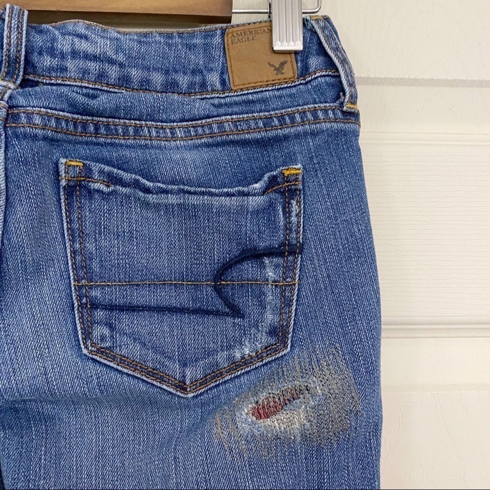American Eagle Distressed Patchwork Skinny Jeans - image 8